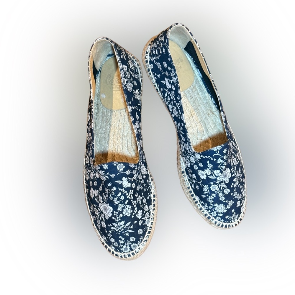 NWOT Castaner xLiberty Joanna Navy/white floral slip on espadrille, size 39 - Picture 6 of 10
